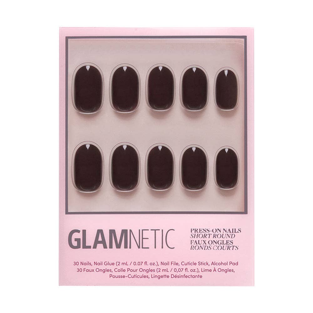 Bark Brown Press-On Nails | Fall Solids | Short Round