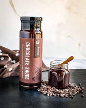 Load image into Gallery viewer, Chocolate Sauce with Bourbon Smoked Cacao Nibs &amp; Bourbon
