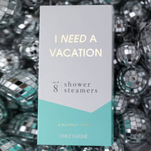 Load image into Gallery viewer, I Need a Vacation Shower Shower Steamers - Coconut Lime - Set of 8 Tabs
