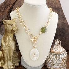 Load image into Gallery viewer, Prism Drift – Marbled Acrylic Stone Lariat Necklace
