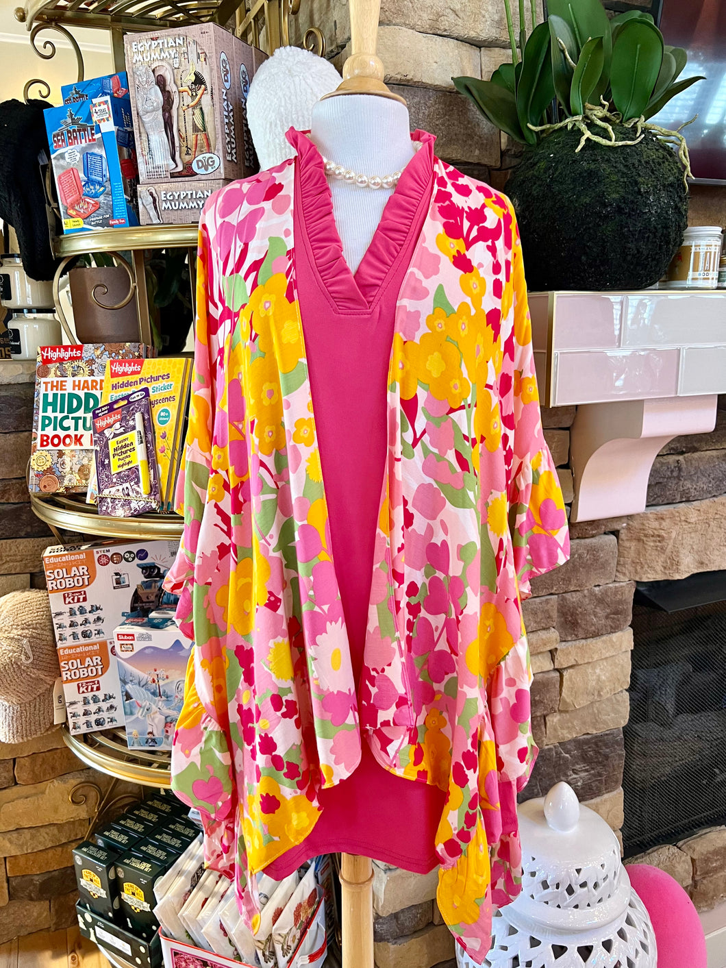 Floral Ruffle Kimono