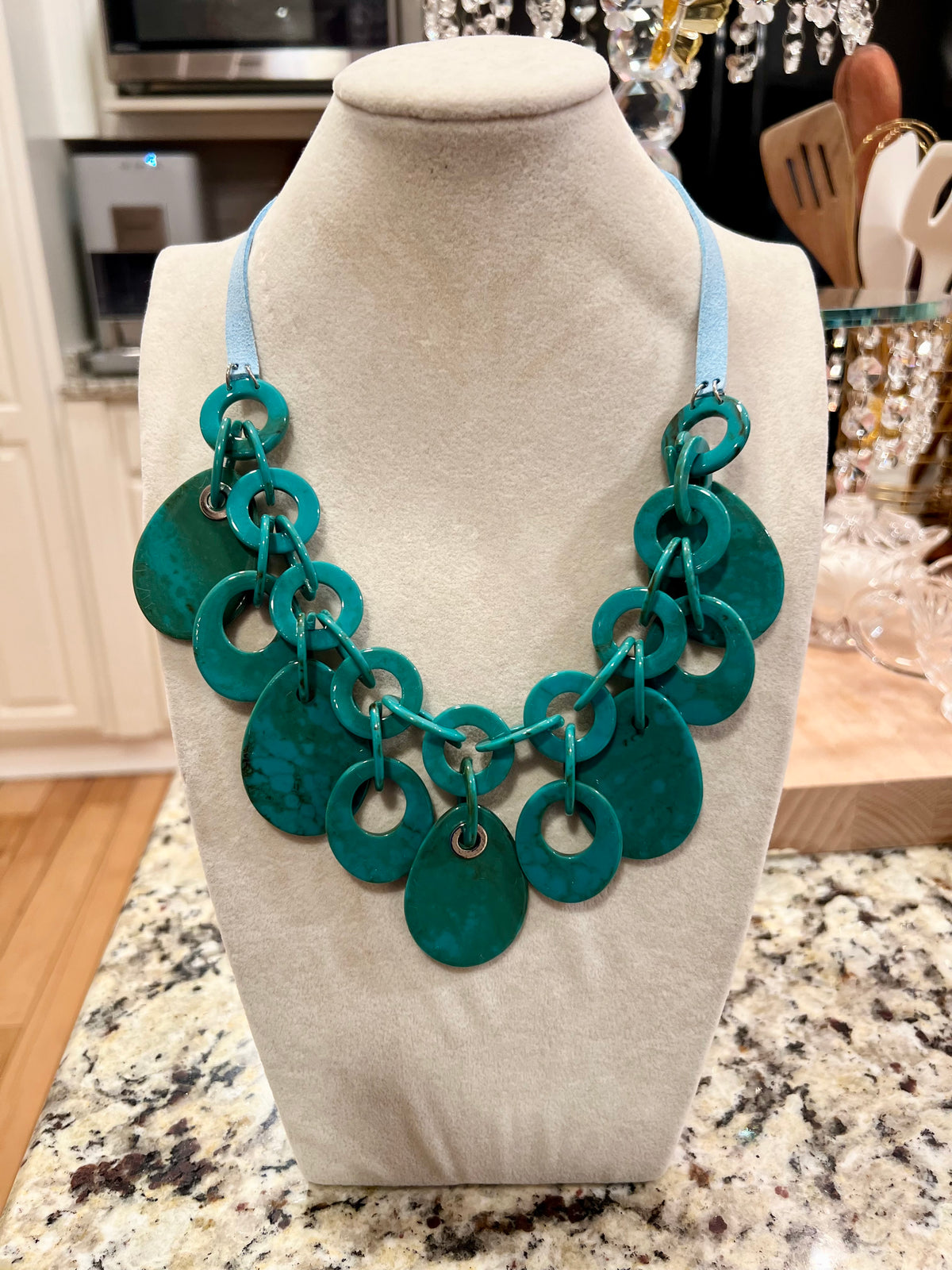 Turquoise Acrylic Necklace