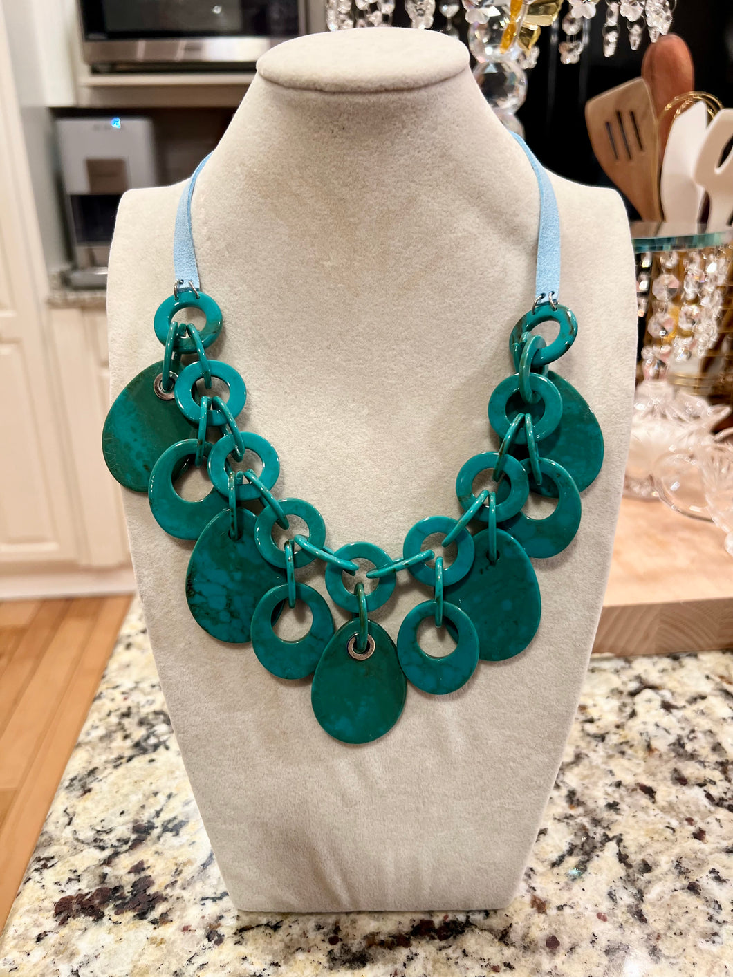 Turquoise Acrylic Necklace