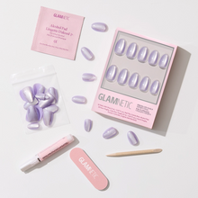 Load image into Gallery viewer, Mermaid's Tail Press-On Nails | Short Oval Purple Iridiscent
