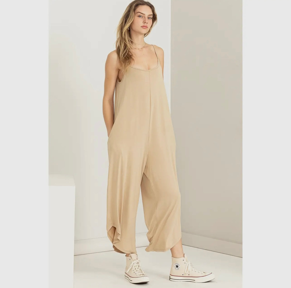 Latte Cami Wide-Leg Jumpsuit