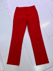 Red Straight Leg Pant