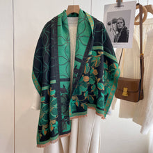 Load image into Gallery viewer, Green / Black Meadow Reversible Wrap
