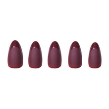 Load image into Gallery viewer, Merlot Press-On Nails| Matte Finish| Gloss French Tip| Short
