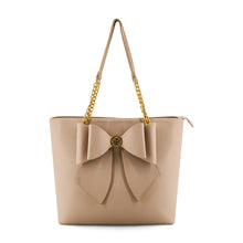 Load image into Gallery viewer, Aubrey Bow Chained Large Women's Spring Tote Bag
