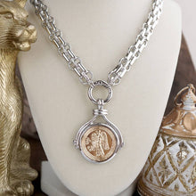 Load image into Gallery viewer, Gilded Keepsake – Interchangeable Statement Angel Coin Pendant Necklace
