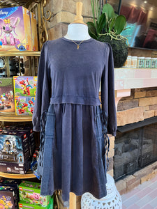 Navy Distressed Dress