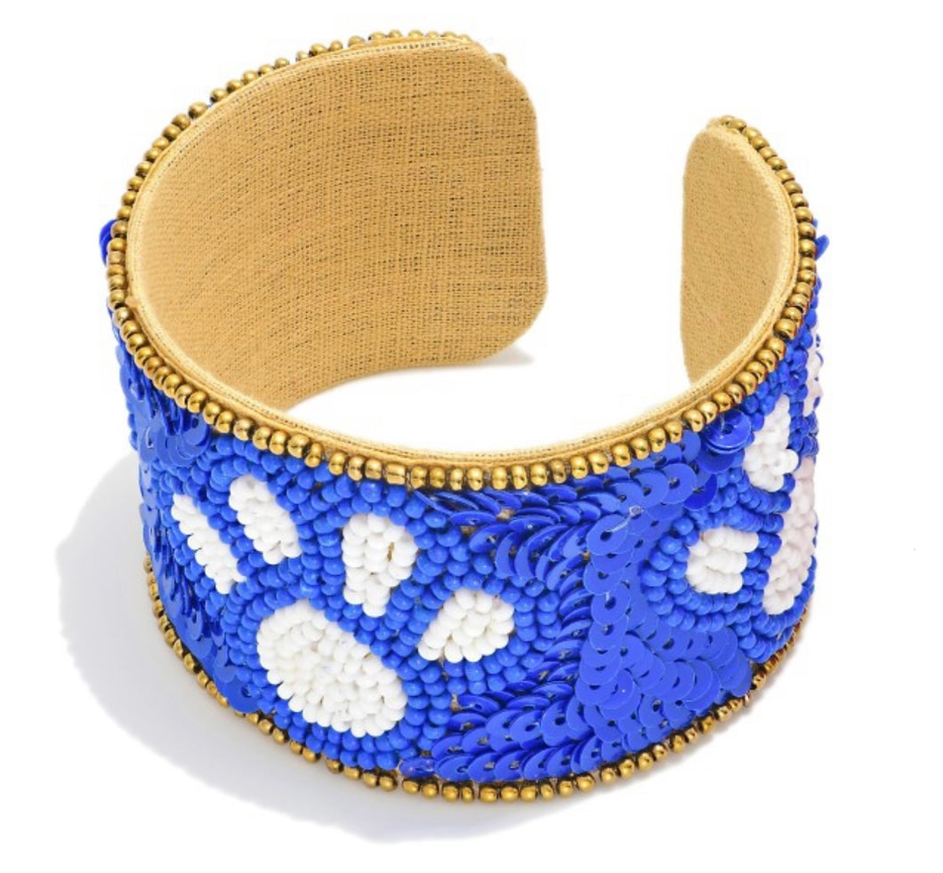 Cat Paw Seed Bead Cuff