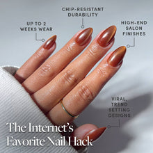 Load image into Gallery viewer, Sicilian Sun Press-On Nails | Brown Velvet Short Almond
