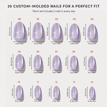Load image into Gallery viewer, Mermaid's Tail Press-On Nails | Short Oval Purple Iridiscent
