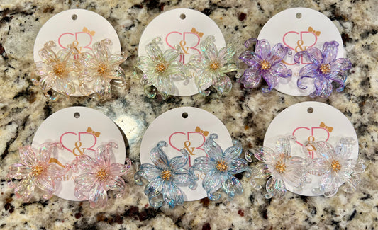 Pastel Acrylic Flower Earrings