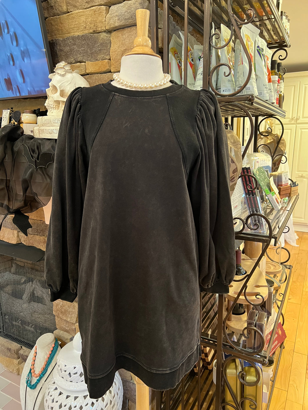 Black Sweatshirt Dress