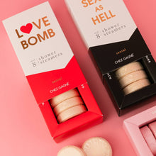 Load image into Gallery viewer, Love Bomb Shower Steamers - Santal - Set of 8 Tabs
