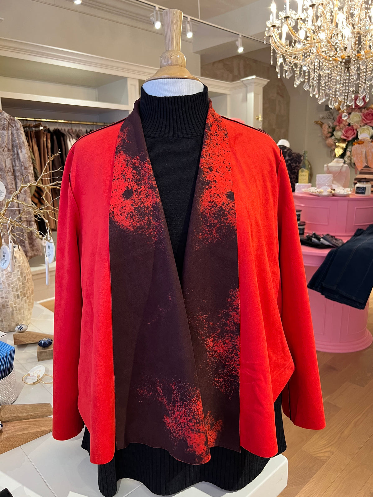 Red Reversible Wrap Jacket