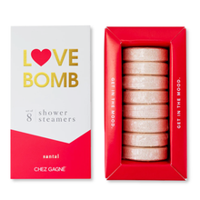 Load image into Gallery viewer, Love Bomb Shower Steamers - Santal - Set of 8 Tabs
