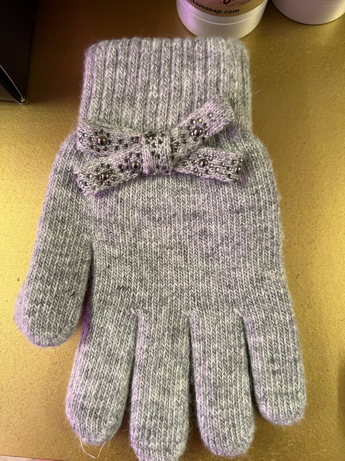Grey Bow Glove