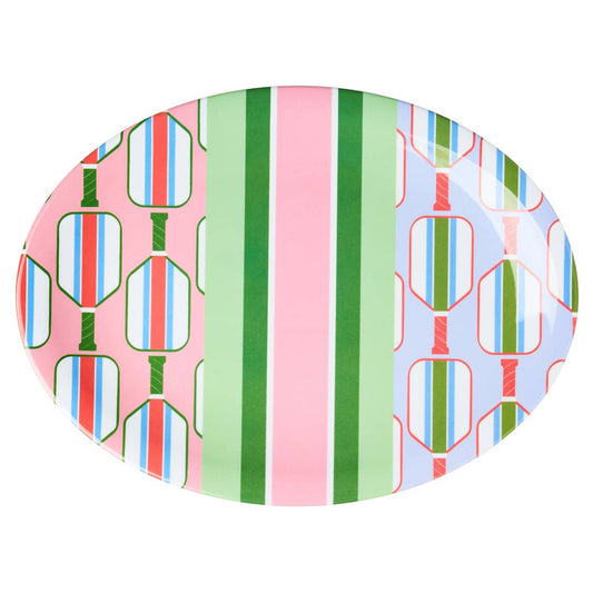 Melamine Pickleball Oval Platter - Gift Guide