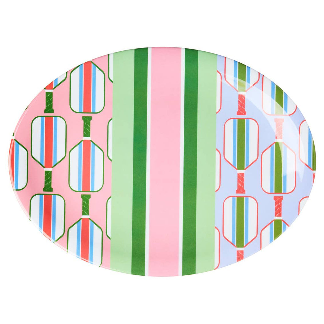 Melamine Pickleball Oval Platter - Gift Guide