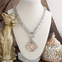 Load image into Gallery viewer, Gilded Keepsake – Interchangeable Statement Angel Coin Pendant Necklace
