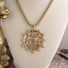 Load image into Gallery viewer, Western Horse Pendant Necklace - Gold Silver – Prairie Medallion
