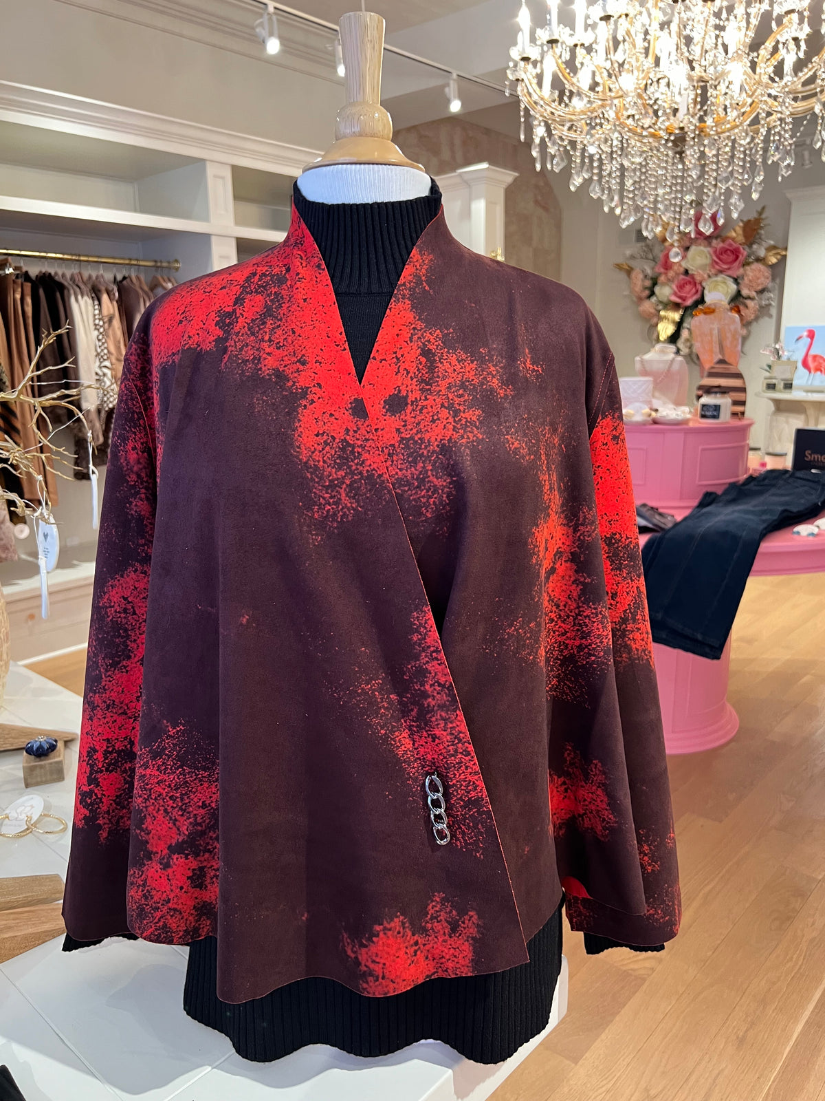 Red Reversible Wrap Jacket
