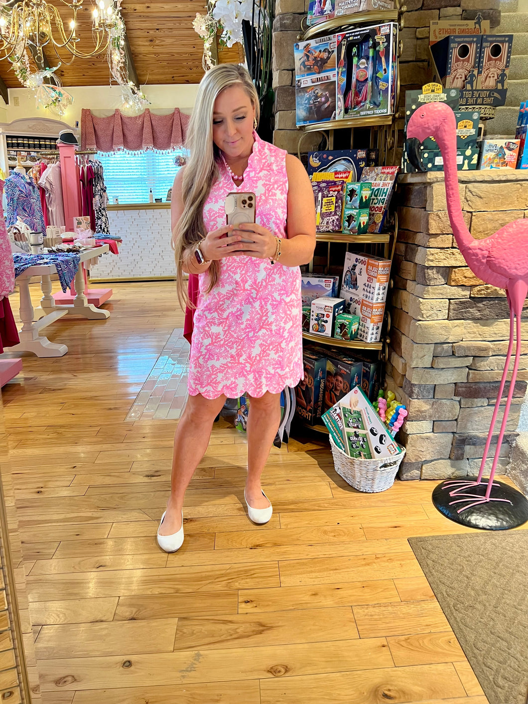 Pink Coral Scallop Dress