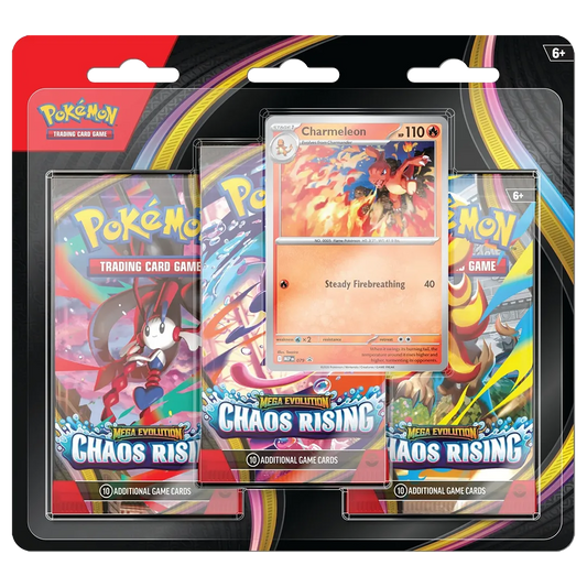 Pokémon: Mega Evolution: Chaos Rising - 3-Pack Blister [Charmeleon]