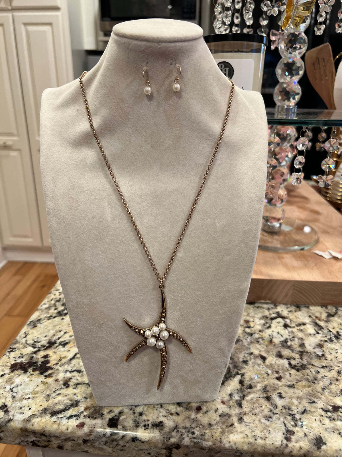 Long Starfish Necklace Set