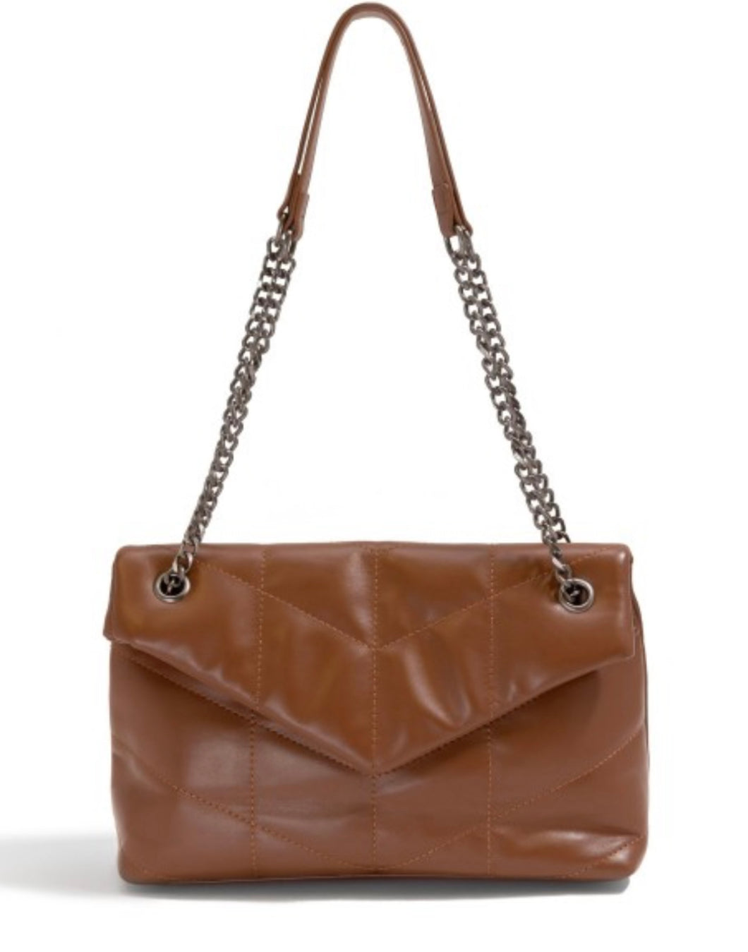 Brown Vegan Leather Cross Body Bag
