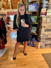 Load image into Gallery viewer, Black Sweatshirt Dress
