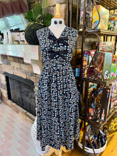 Load image into Gallery viewer, Ada Navy Blue Floral Maxi Dress
