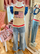 Load image into Gallery viewer, Sequin Flag Sweater

