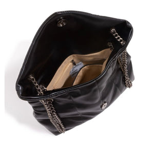 Black Vegan Leather Crossbody Bag