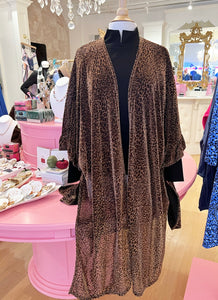 Metallic Animal Print Kimono