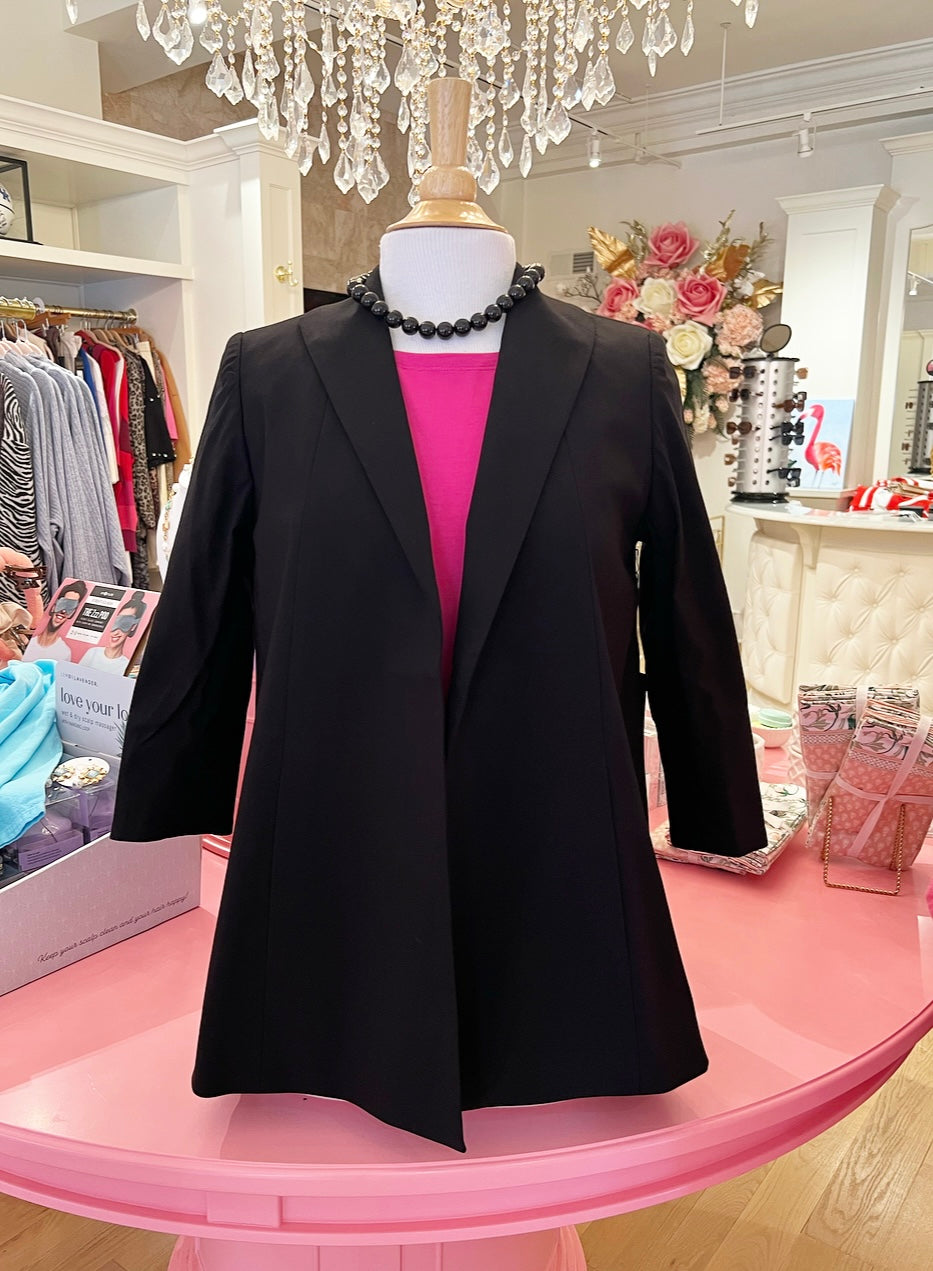 Black Short Swing Coat