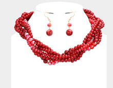 Load image into Gallery viewer, Cluster Pearl Necklace Set
