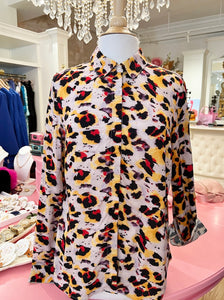 Orange Crush Animal Print Blouse
