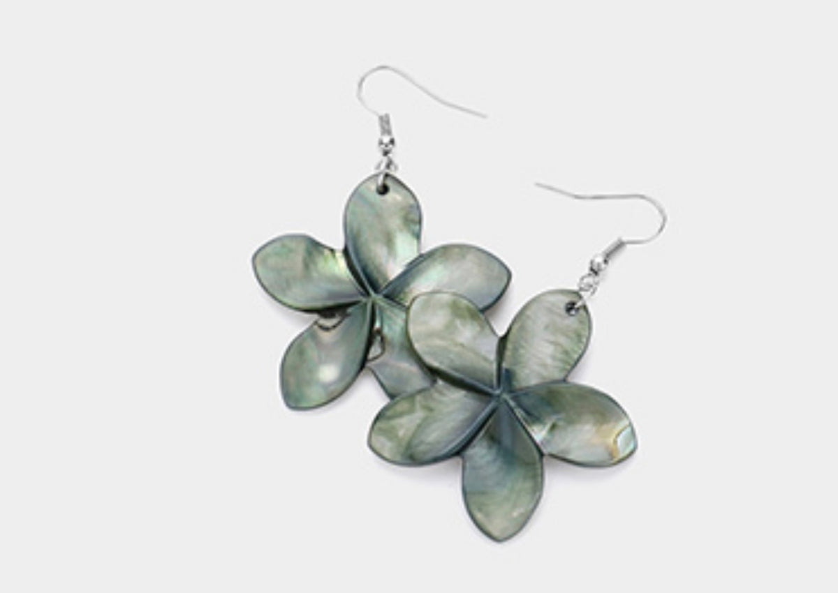 Mother of Pearl Flower Earrings