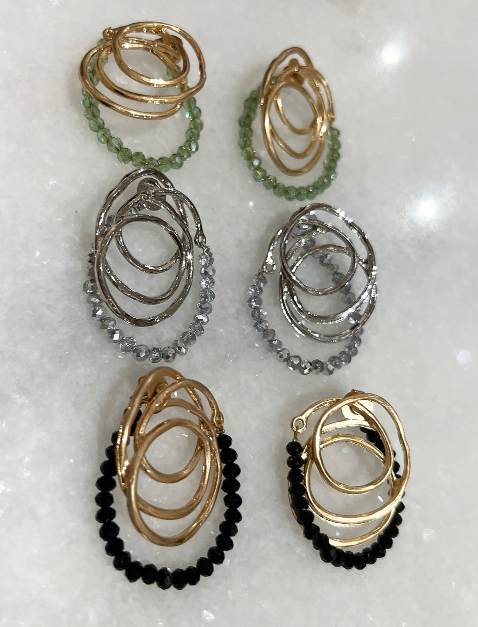 Swirl & Bead Earrings
