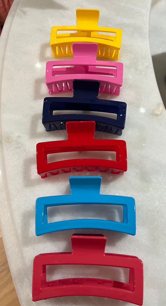 Large Solid Square Claw Clip