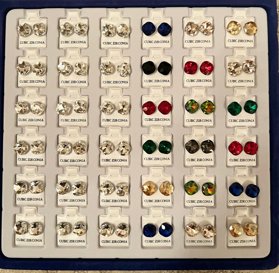 Cubic Zirconia Stud Earrings