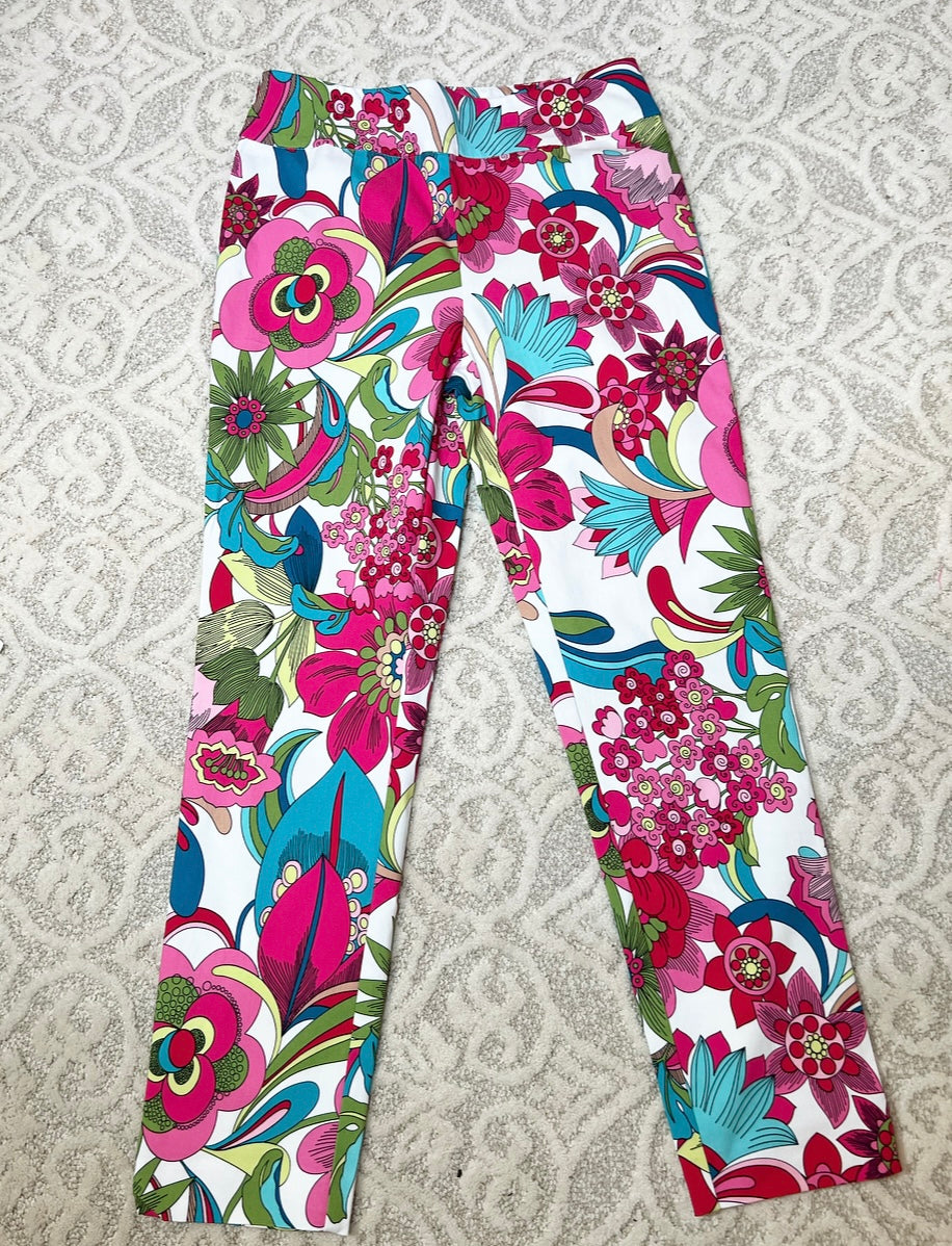 Floral Print Pull On Pant