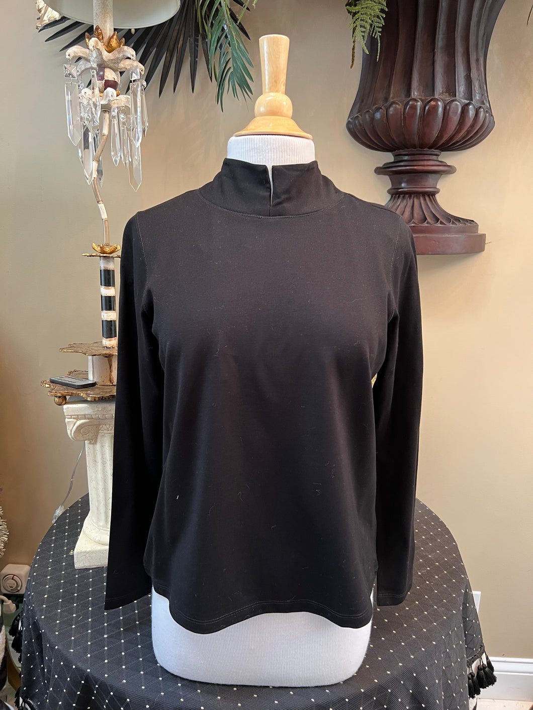 Black Mock Neck Turtleneck