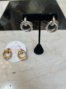 Double Circle Drop Earring