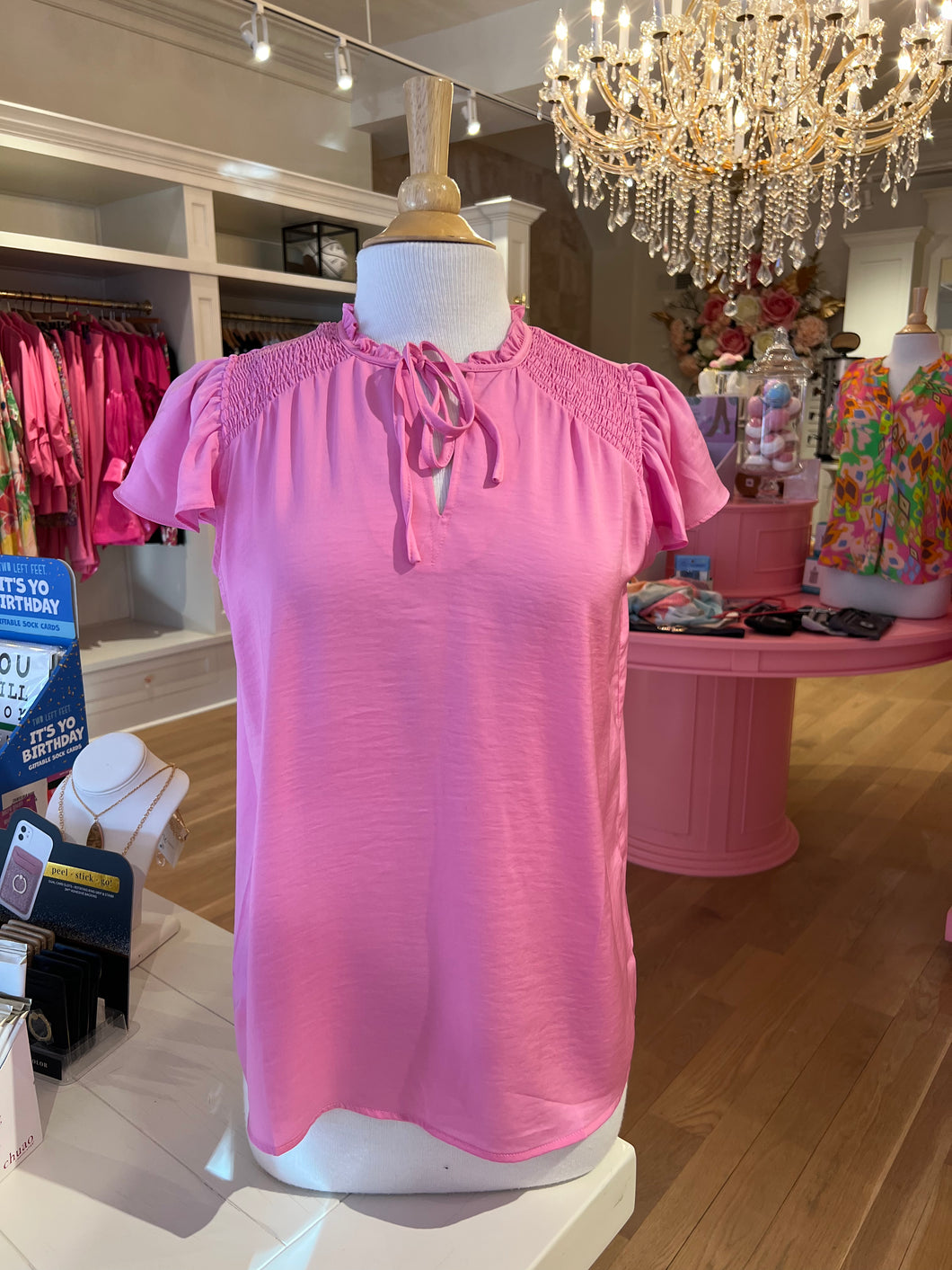 Pink Short Sleeve Airflow Top
