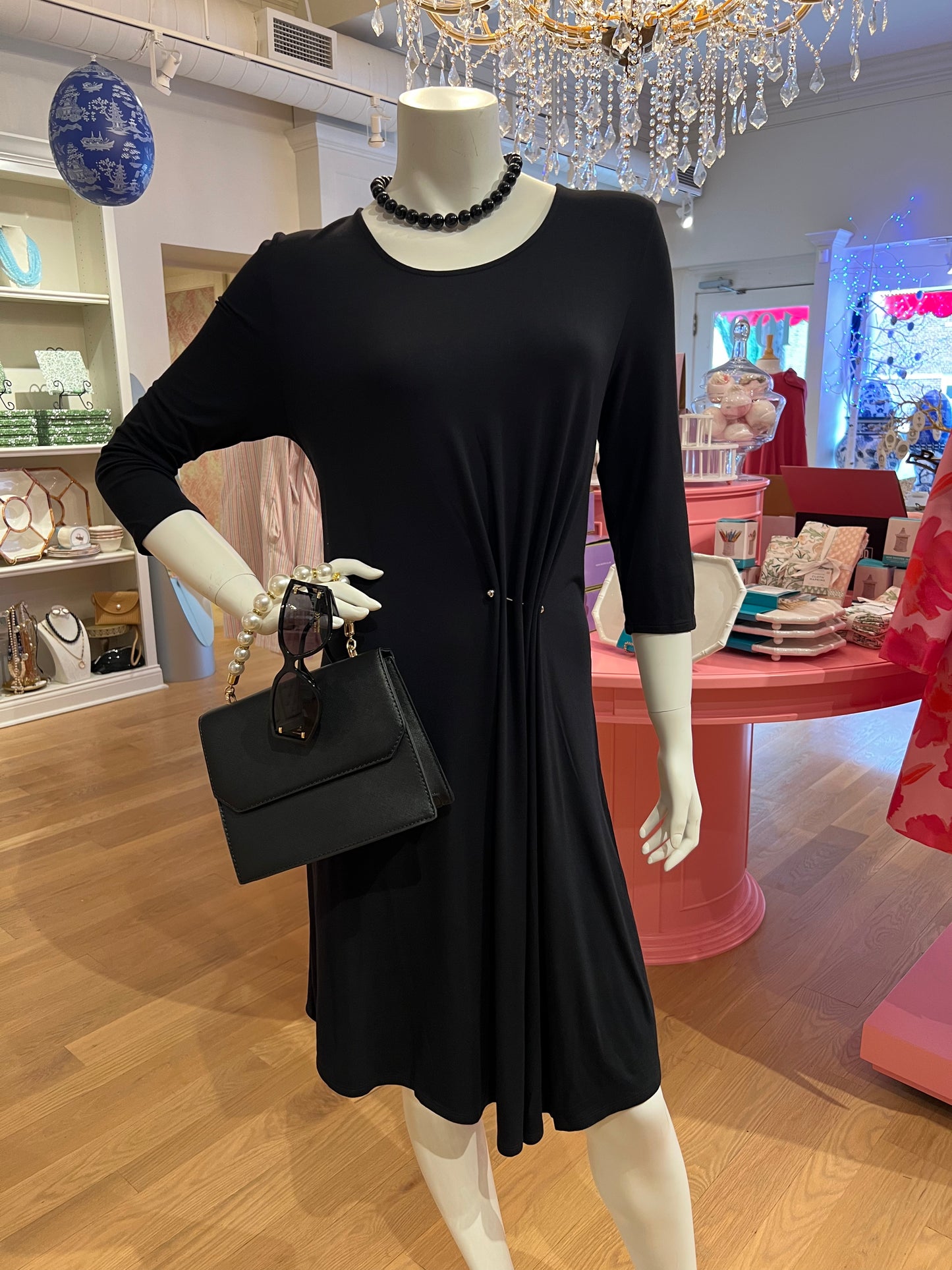 Black Dress w/Pin Detail